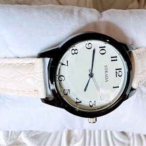 Strada Women's Silver and Cream Watch